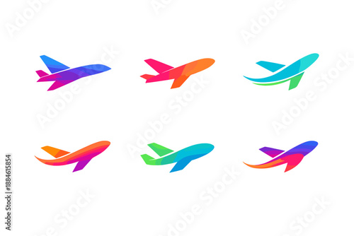 Airplane and aviation icon set. Featuring flight, aircraft, travel, jet, fly, air, plane, aviation, sky and more.