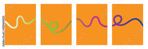 Abstract color line shape graphics. vector gradient line pattern design. Backgrounds with rainbow colored ribbon waves in eps 10.