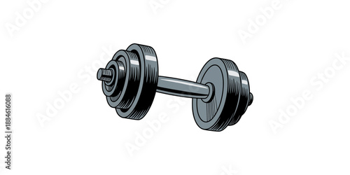 barbell and dumbbell icon vector, sports heavy weights barbell vector, silhouette