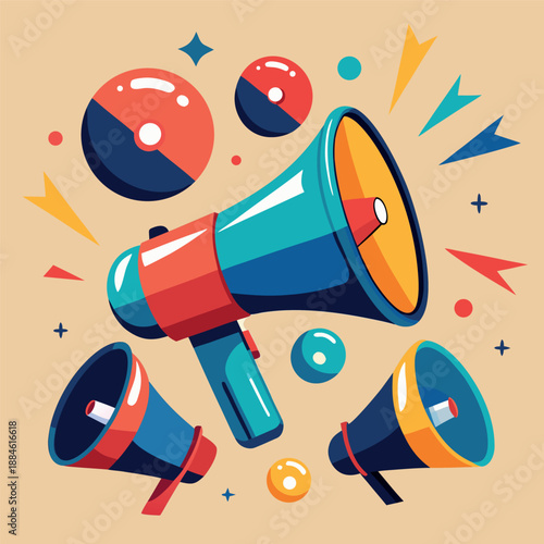 megaphone illustration 