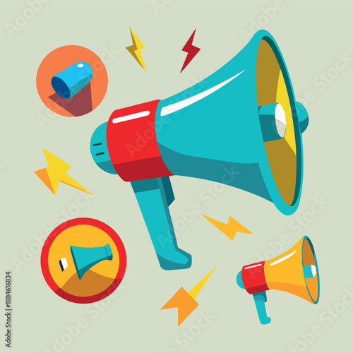 megaphone illustration 