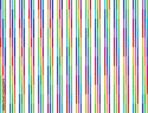 Vibrant multicolored vertical bars pattern on white background abstract graphic design element for creative projects and digital textures