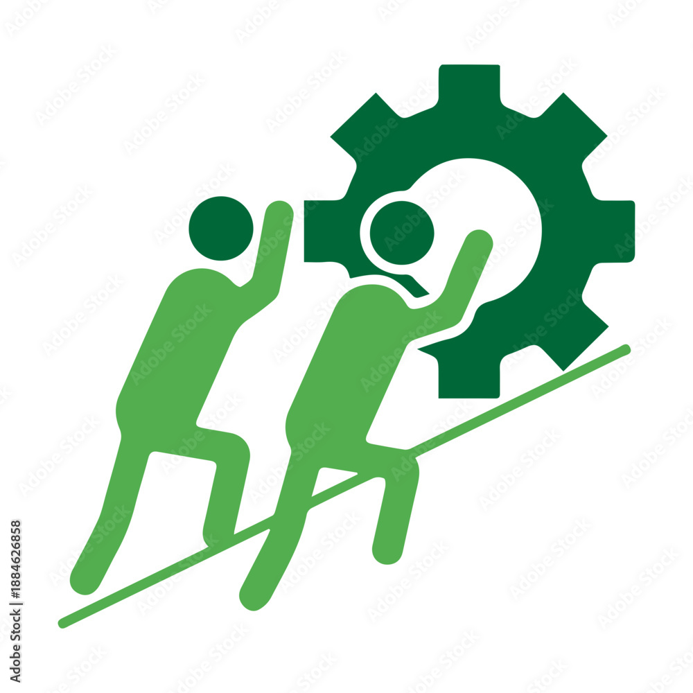 Fototapeta premium Teamwork Gear Progress