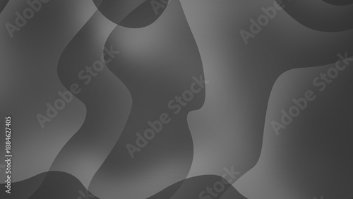 Abstract grey flowing forms in digital art. Suitable for backgrounds, print designs, and digital artworks related to technology or creativity.
