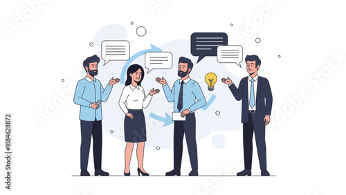 Diverse Business Team Collaborating on Ideas, Brainstorming Session