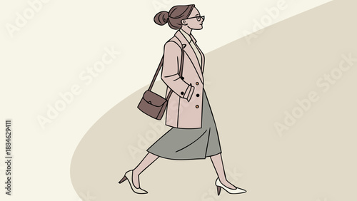 fashion, female, cartoon, model, outfit, style, chic, elegant, trendy, blazer, oversized, skirt, highheels, footwear, accessories, bag, crossbody, sunglasses, clear, ponytail, hairstyle, modern, class