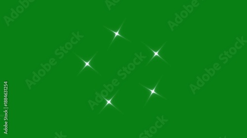 Wallpaper Mural White glowing star sparkle with circle shape. blinking retro vector stars, 2D twinkling star in night sky, doodle glitter star, twinkle magic dust animation, shimmer particle on green screen, 4K Torontodigital.ca