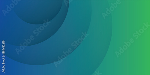 Set of modern decorative abstract digital backgrounds layered blue green circle shapes, cover designs and business cards vector illustrations.