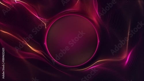 Futuristic technology background with a gently rippling digital fractal light wave and copy space for logo or text. Flowing cyber data concept. Stylish full HD and looping tech animation.