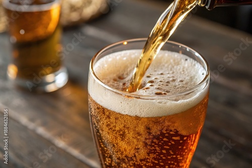 Wallpaper Mural A glass of beer is poured into a glass Torontodigital.ca