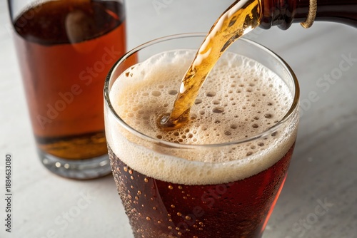 Wallpaper Mural A glass of beer is poured into a glass Torontodigital.ca