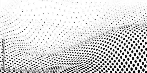 halftone curved line pattern. gradient halftone dots backgrounds. modern vector. eps 10