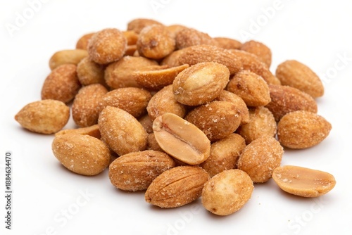 Wallpaper Mural A pile of salted peanuts on a white background Torontodigital.ca