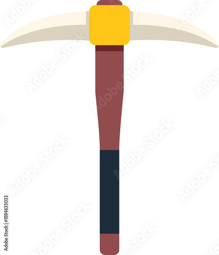 Cartoon style icon of a miner pickaxe breaking stones to obtain crypto currencies