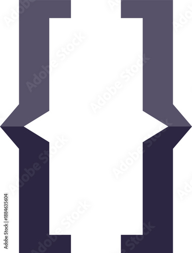 Dark gray square brackets represent coding, programming languages, and software development on a clean white background