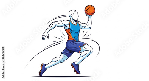 basketball player with ball