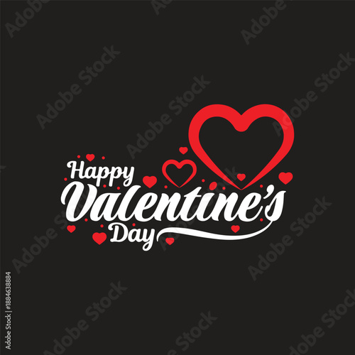Happy Valentine's Day Text design For Ad