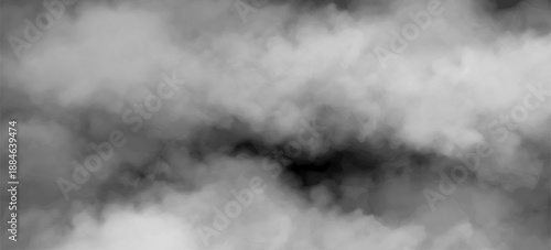 Dense Cloudy Texture with Soft Smoke Blending in Grayscale for Use in Photo Compositing