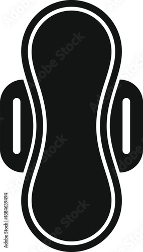 Sanitary pad vector icon for women's feminine hygiene and monthly period