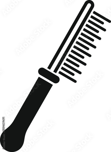 Pet grooming brush icon representing animal care and beauty