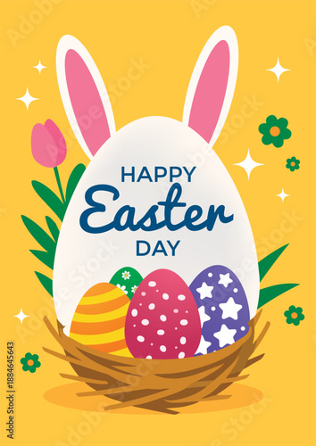 Happy easter day post design