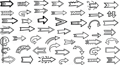 Minimalist directional arrows set