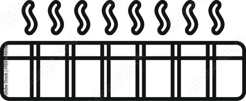 Heater emitting heat waves, representing warmth and comfort