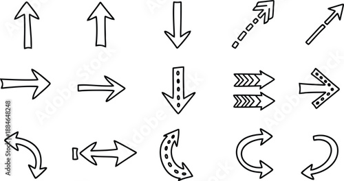 Directional arrows set for navigation