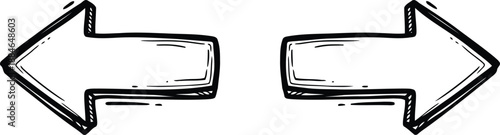 Pair of directional arrows icon