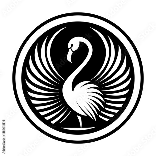  Flamingo Glyph Style Logos 