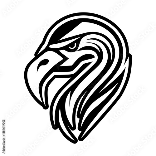 Glyph Style Flamingo Emblem Icons