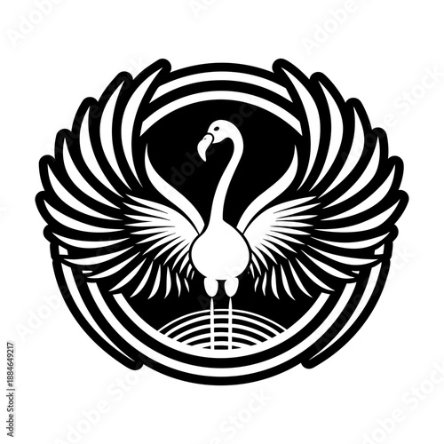  Flamingo Glyph Style Logos 