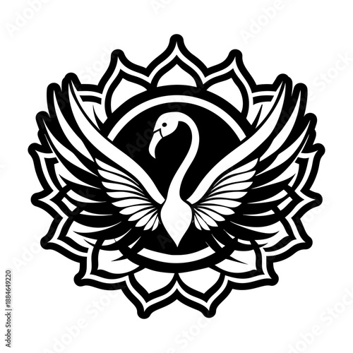  Flamingo Glyph Style Logos 