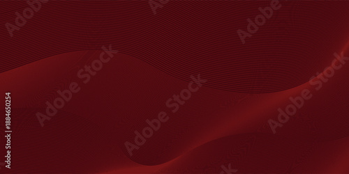 Contemporary technology cover design set. Luxury background with red line pattern (guilloche curves). Premium vector tech backdrop for business layout, digital certificate, formal brochure template