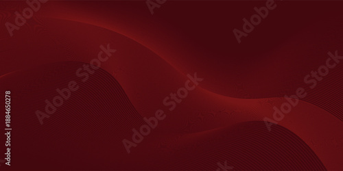 Contemporary technology cover design set. Luxury background with red line pattern (guilloche curves). Premium vector tech backdrop for business layout, digital certificate, formal brochure template