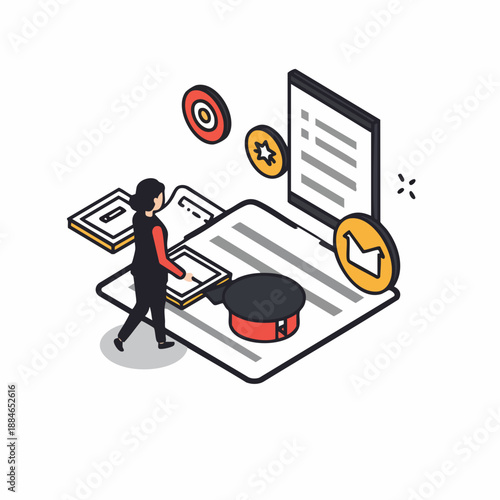 Isometric Detailed Cooking Recipe Book Instruction Ingredient Preparation Illustration