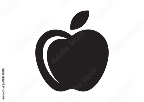 Apple Icon, Editable Solid Vector Illustration