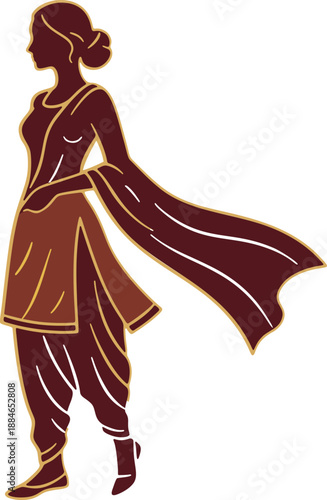 a woman's silhouette for a boutique shop