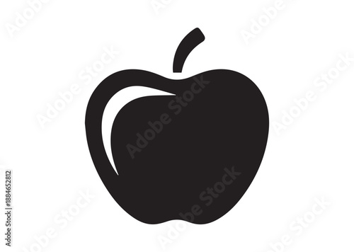 Apple Icon, Editable Solid Vector Illustration