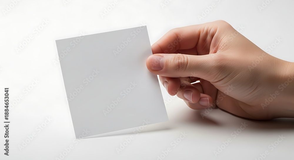 Obraz premium Hand holding transparent sheet
