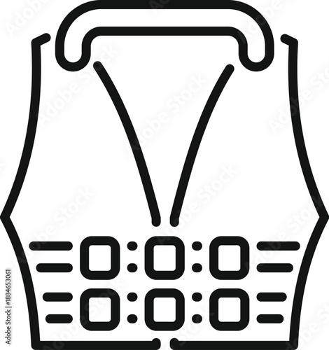 Life jacket personal flotation device showing safety and survival concepts