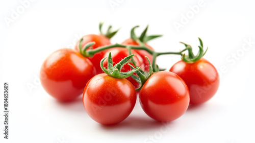 Cherry tomatoes. Fresh cherry tomatoes on white background. Tomato background.