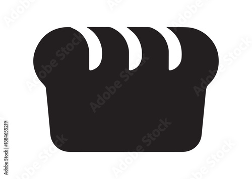 Bread Icon, Editable Solid Vector Illustration