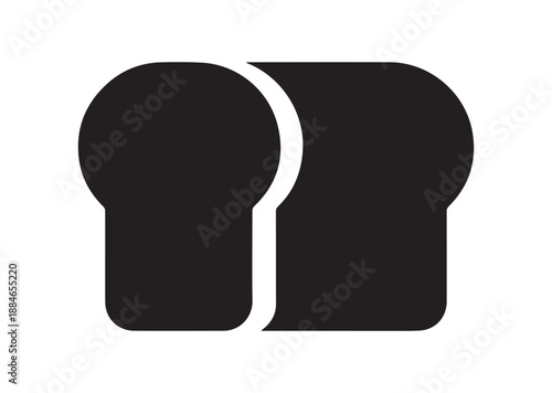 Bread Icon, Editable Solid Vector Illustration