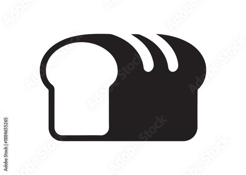 Bread Icon, Editable Solid Vector Illustration
