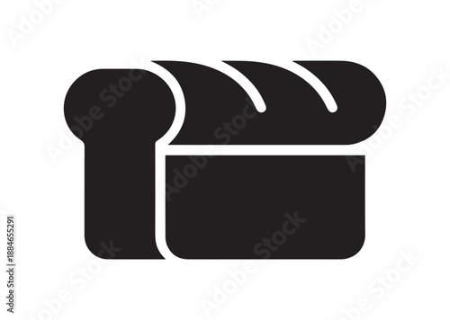Bread Icon, Editable Solid Vector Illustration