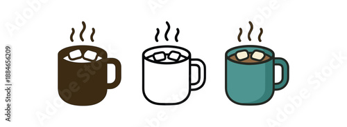 cozy home life cup of cocoa with marshmallows