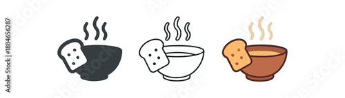 cozy home life steaming soup bowl and bread
