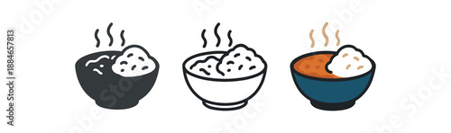 international food Indian curry bowl with rice