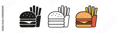 international food American and fries combo